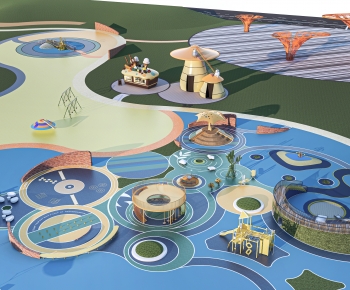 Modern Park Landscape-ID:662671099