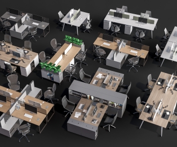 Modern Office Desk And Chair-ID:656528956