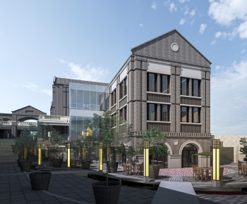 New Chinese Style Commercial Street-ID:551158916