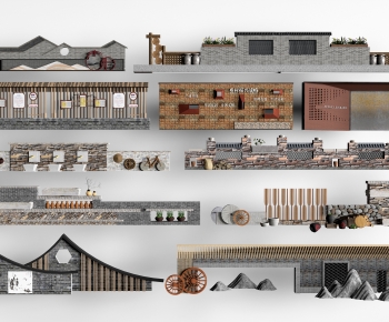 Chinese Style Landscape Wall-ID:664138087