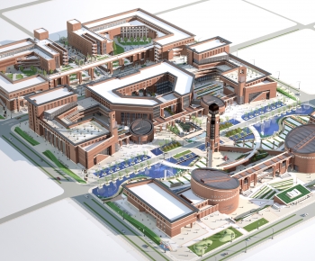 Modern Architectural Bird's-eye View Planning-ID:923500067