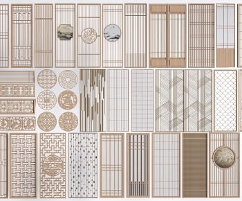 New Chinese Style Wooden Screen Partition-ID:723247059