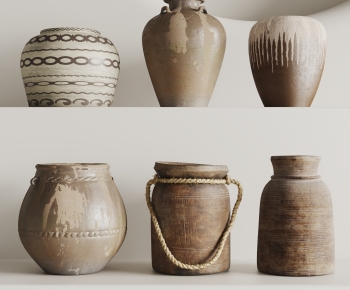 Wabi-sabi Style Clay Pot-ID:992729727