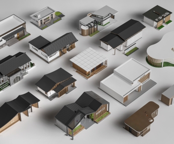 新中式公厕建筑组合-ID:300910958