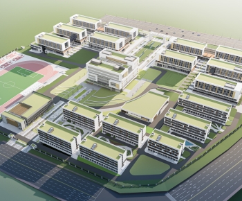 Modern Architectural Bird's-eye View Planning-ID:297986032