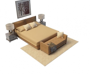 Modern Double Bed-ID:972650154
