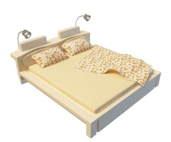 Modern Double Bed-ID:743679052
