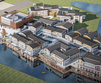 New Chinese Style Architectural Bird's-eye View Planning-ID:969322925