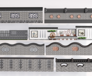 New Chinese Style Landscape Wall-ID:483077051