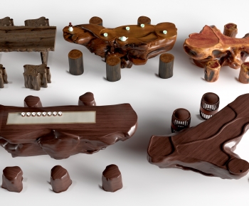 New Chinese Style Tea Tables And Chairs-ID:676179895