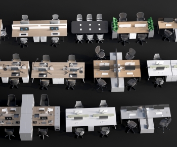 Modern Office Desk And Chair-ID:561070921