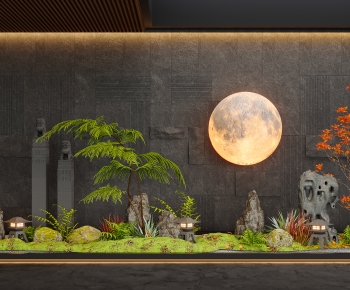 New Chinese Style Plant Landscaping-ID:740888127