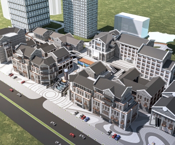 New Chinese Style Commercial Street-ID:423475039