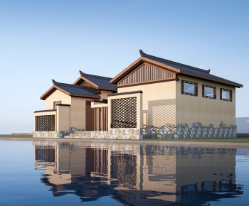 新中式公共厕所卫生间建筑-ID:464335927