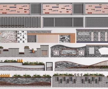 New Chinese Style Landscape Wall-ID:343235028