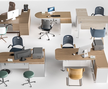 Modern Office Desk And Chair-ID:242599968