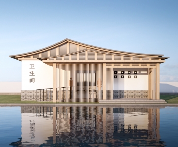 新中式公共厕所卫生间建筑-ID:289386036