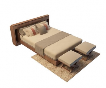 Modern Double Bed-ID:819927935