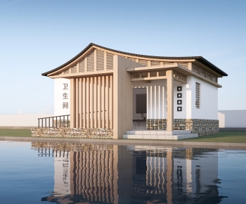 新中式公共厕所卫生间建筑-ID:848587996