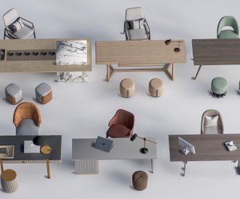 Modern Computer Desk And Chair-ID:297679905