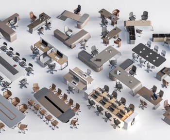 Modern Office Desk And Chair-ID:962551124