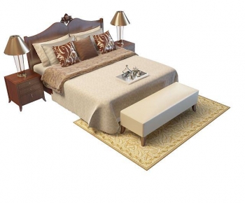 Modern Double Bed-ID:754220016
