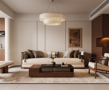 New Chinese Style A Living Room-ID:235223051