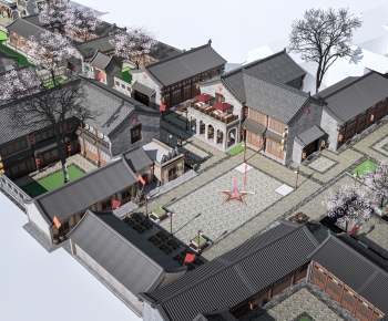 Chinese Style Architectural Bird's-eye View Planning-ID:369133955