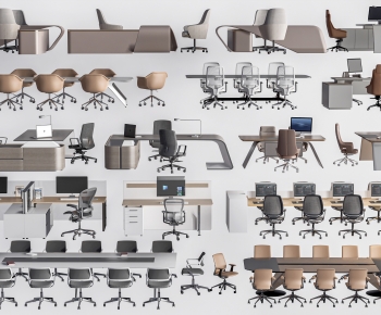 Modern Office Desk And Chair-ID:108185051