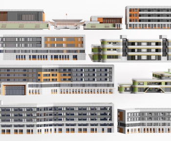 Modern School Building-ID:736623059