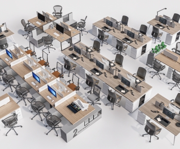 Modern Office Desk And Chair-ID:229609016