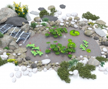 New Chinese Style Rockery Waterscape-ID:676732066