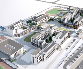 Modern Architectural Bird's-eye View Planning-ID:758939032