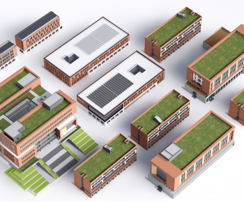 Modern School Building-ID:548021082