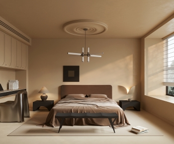 Wabi-sabi Style Bedroom-ID:380861042