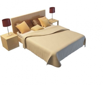 Simple European Style Double Bed-ID:530376912