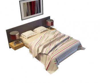 Modern Double Bed-ID:636374954