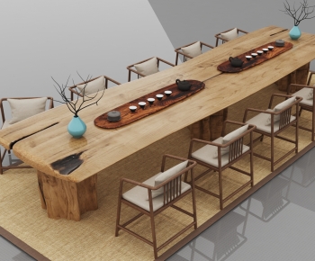 New Chinese Style Tea Tables And Chairs-ID:324975972