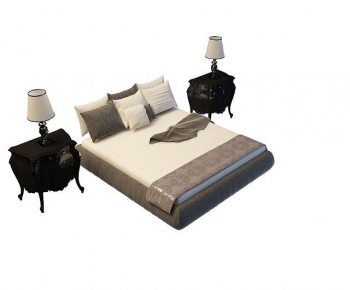 Simple European Style Double Bed-ID:750382901