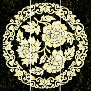 圆形瓷砖拼花-ID:610554931