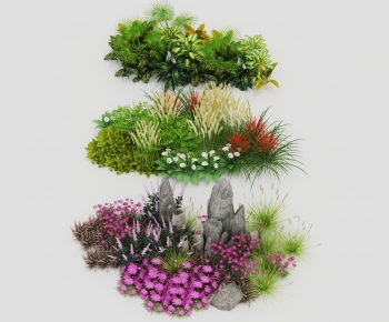 Modern Flowers And Grass-ID:724630466