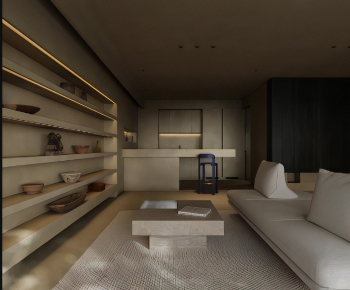 Wabi-sabi Style A Living Room-ID:472312937