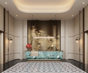 现代酒店大厅前台-ID:962208998
