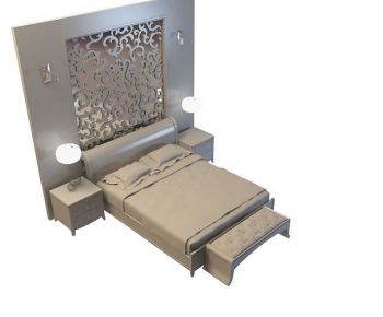 Modern Double Bed-ID:265785939