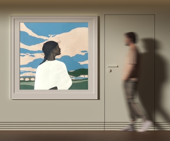 现代人物抽象挂画-ID:218873989