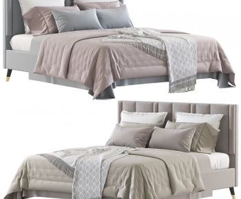 Modern Double Bed-ID:218364005