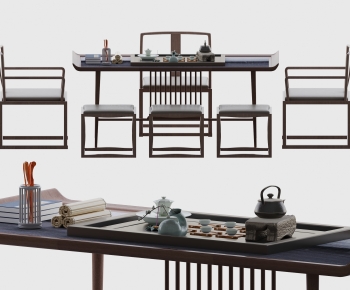 New Chinese Style Tea Tables And Chairs-ID:760466104