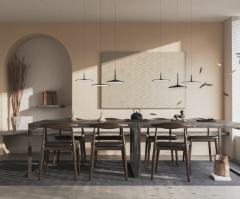 Wabi-sabi Style Dining Room-ID:791090016