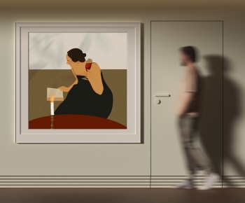 现代人物抽象挂画-ID:217418915