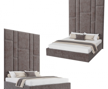 Modern Double Bed-ID:890543942